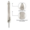 thumbnail image 5 of COBANA 75’ Cream White Half Rectangular Patio Umbrella, Waterproof Polyester with Crank System, 5 of 7