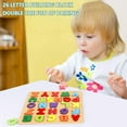3D Wooden Alphabet Puzzle Set,ABC Letter and Numbers Puzzles