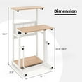 thumbnail image 3 of Costway Stand Up Desk Height Adjustable Sit Stand Computer Workstation Standing Desk, 3 of 7