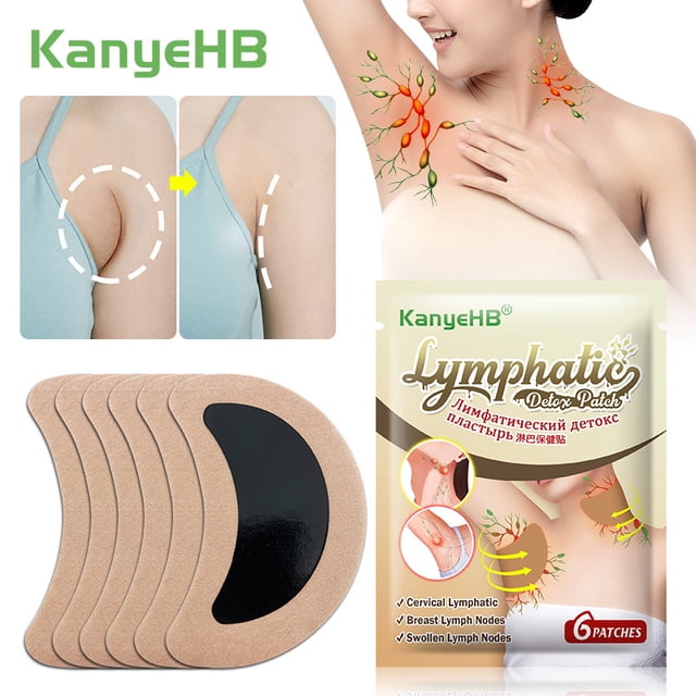 Parche de drenaje linfático, parche Herbal para el cuidado de la linfa, parche para ganglios linfáticos, masaje linfático, 12 Uds. JM