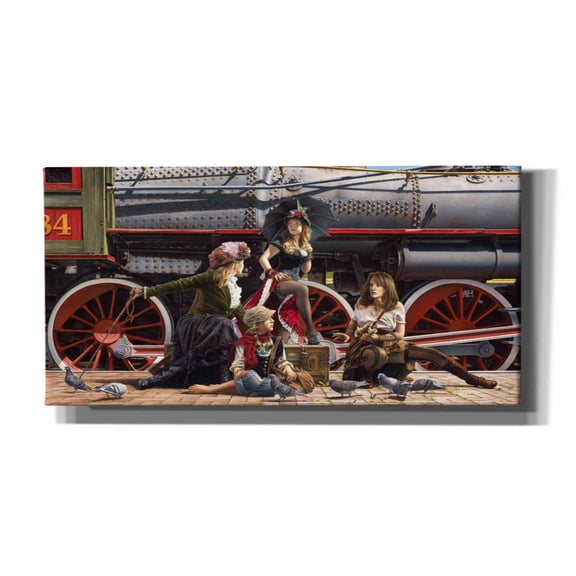 Epic Graffiti 'Last Train for the Coast' by Paul Kelley, Canvas Wall Art, 40"x20"