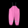 thumbnail image 4 of Kids Rain Bib Pants - Toddler Waterproof Suspender Dirty Proof Rainwear Overalls Hot Pink 120, 4 of 4