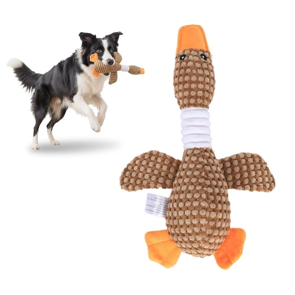 DAMAI Dog Toys Plush - Soft Duck Chew Toy, Puppy Chew Toy with Crinkle Sound for Medium Small Breed Home Indoor Outdoor Daily Travel Garden Training Boredom Entertainment Exercise