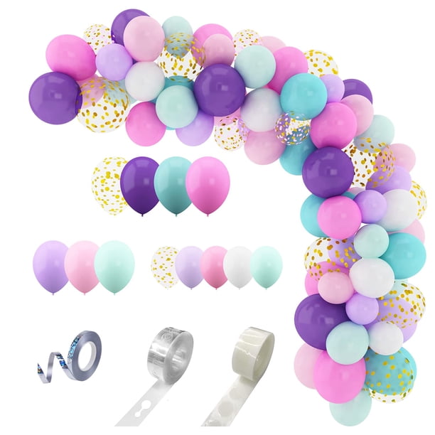 Kit de guirnaldas en forma de arco con globos de unicornio Amandir, 168 piezas, para fiestas
