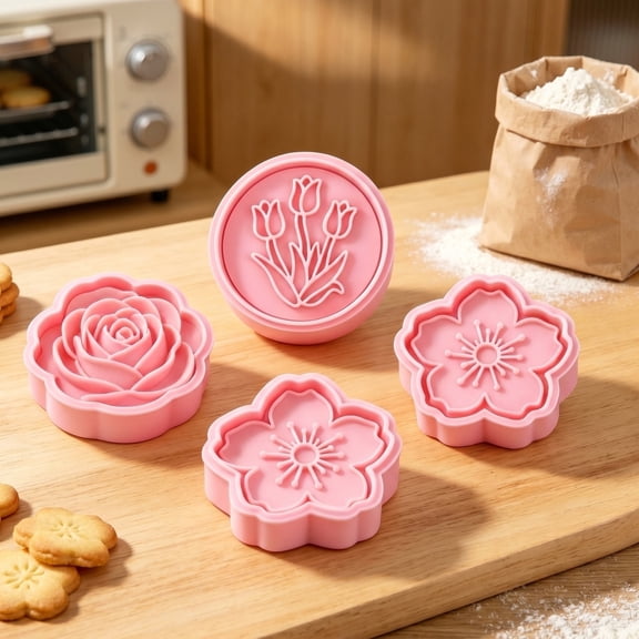 Cherry Blossoms Shape Cookie Cutter Set, Metal Biscuit Cutters Baking Cookies, Blossom Design Pastry Cutter Fondant Work 6 Inch