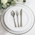 thumbnail image 6 of Efavormart 75 Pack Silver 7" Disposable Plastic Cutlery Set Classic Design Disposable Flatware, 6 of 7