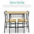 thumbnail image 4 of Best Choice Products 3-Piece Modern Dining Set, Square Table & Chairs Set w/ Steel Frame, Storage Rack - Natural/Black, 4 of 8