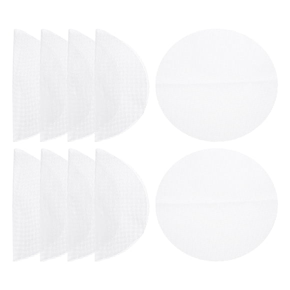 Uxcell 8.7 pulgadas forros de vapor de silicona antiadherente, malla reutilizable, almohadilla de repostería redonda, blanca, 15 piezas