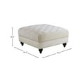 thumbnail image 3 of Meridian Furniture Sabrina Contemporary Velvet Ottoman in Cream, 3 of 3