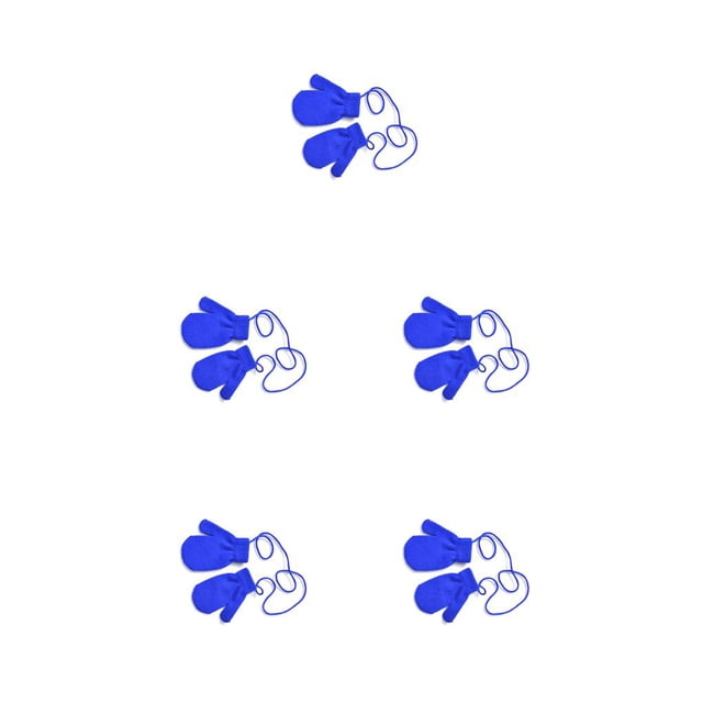 Minnieouse 1 par de manoplas para niños pequeños Adorable manopla de punto para niños Cubiertas para mantener el calor Cubierta para los dedos Cielo azul 5Conjunto