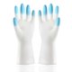 thumbnail image 3 of Guantes domésticos reutilizables JAMW PVC lavar platos sin forro mangas largas azul grande, 3 of 4
