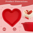 thumbnail image 2 of Silicone Heart Mold 8 Inch Nonstick Heart Cake Mold Heart Shaped Baking Pans for Cakes and Brownies, 2 of 6