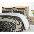 thumbnail image 5 of Ambesonne Modern Duvet Cover Sets, Woman with Cool Posing, 2-King, Dark Taupe and Tan, 5 of 6