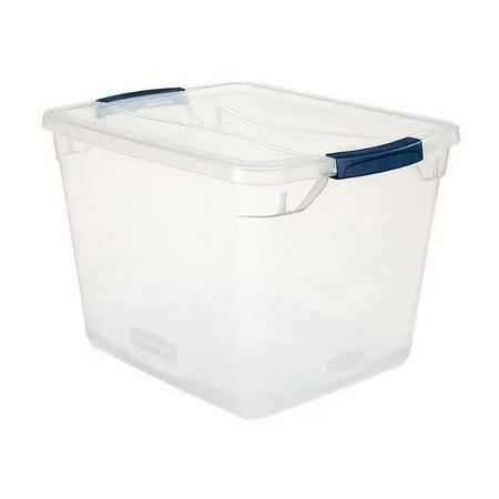 Rubbermaid 30 Quart Cleverstore Clear Latching Tote