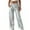 White, variant on JIUKE Womens Pants High Waisted Straight Leg Shiny Dressy Casual Baggy Nightclub Dance Trousers