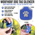 thumbnail image 2 of Dog Tag Silencer, Blue Rescued - Quiet Noisy Pet Tags - Fits Up to Four Pet IDs - Dog Tag Cover Protects Metal Pet IDs from Tarnish, Made of Durable Nylon, Universal Fit, Machine Washable, 2 of 6