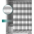 thumbnail image 3 of Grey Stripe Shower Curtain for Bathroom, Gray White Stripe Polyester Fabric Shower Curtains Decorative Curtains for Bathroom Curtain Sets with Hooks Standard Size 72" x 72", 3 of 6