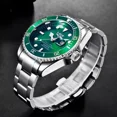 thumbnail image 4 of Reloj de pulsera Lige LG10045 de cuerpo color plateado Silver green analógico, 4 of 8