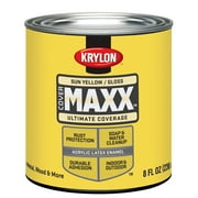 Krylon COLORmaxx Brush On, Gloss, Sun Yellow, 1/2 Pint