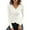White1, variant on Fiaer Deep V Neck Sweaters for Women Trendy Long Sleeve Solid Slim Fit Twsit Knot Stretchy Knit Cropped Tops White1 One Size