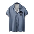 thumbnail image 1 of Camisas de Manga Larga para Hombres Blusa Cómoda de Cuello de Impresión, Camisa Casual de Poliéster para Uso Diario, de Fiesta Y de Primavera de Verano, 1 of 4
