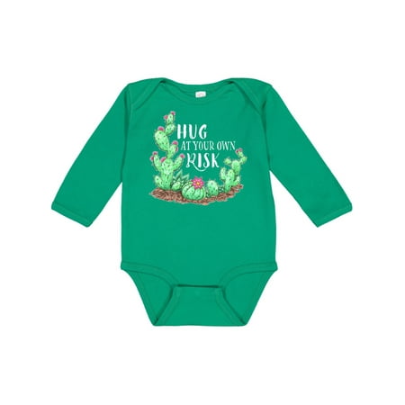 

Inktastic Hug At Your Own Risk Cacti and Succulents Gift Baby Boy or Baby Girl Long Sleeve Bodysuit