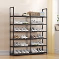 thumbnail image 6 of Qocolhg 6 Tier Large Stackable Shoe Rack Organizer,Waterproof Non-Woven Fabric Shoes Organizer for 10 Pairs of Shoes,Closet Entryway Bedroom Footwear Rack, Easy to Assemble, Black, 6 of 7