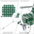 thumbnail image 4 of PetFurnishn  Foldable Patio Chair Set of 2, Heavy-Duty Steel Frame Supports 265 lbs/120 kg, Ultra-Lightweight Portable for Travel Poolside Camping Beach-Green, 4 of 8