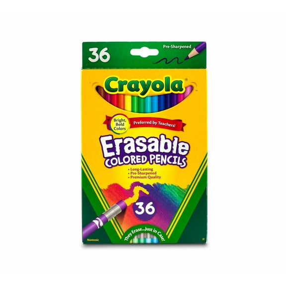 Crayola Erasable Colored Pencils, Back to School Supplies, 36 Count, Gifts