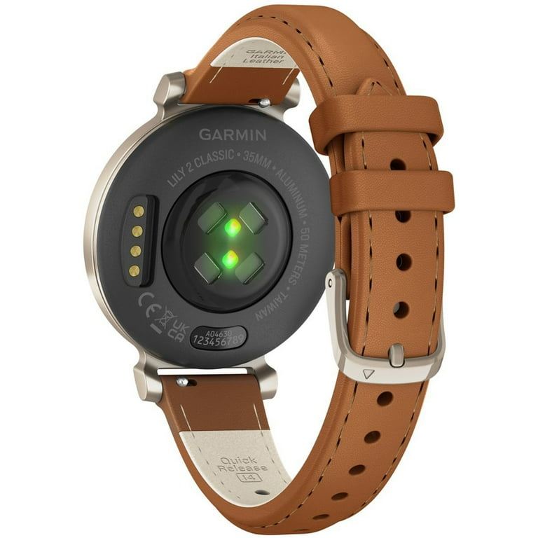 Garmin 010-02839-02 Lily 2 Classic Cream Gold with Tan Leather