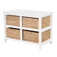 thumbnail image 6 of OSP Home Furnishings Seabrook Two-Tier Storage Unit With White Finish and Natural Baskets, 6 of 6