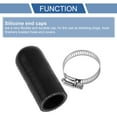 thumbnail image 4 of Unique Bargains 1 Pcs 60mm L 25mm/0.98" ID Black Silicone Rubber Hose End Cap w/ Clamp Silicone Reinforced Blanking Cap, 4 of 7