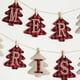 thumbnail image 5 of Guirnalda colgante de pared de Nochebuena con pompones rojos y verdes, bandera para chimenea, decoración para interiores y exteriores, decoración para fiestas, 5 of 7