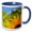 Blue/White, variant on 3drose, Photograph of the Corner of a Whimsical Sunflower. Its a Sunny Day., 11oz Mug