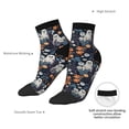 thumbnail image 6 of Fuzoiu Cute ghost in the flowers Print Adult Socks, Crew Moisture-wicking Socks, Unisex Cushion Crew Socks,Casual Sports Ankle Socks, 6 of 7