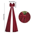 thumbnail image 4 of YOHAVEN Burgundy Velvet Oversized Christmas Bow Decorative Hanging Ornament for Tree Garland Mantel Front Door Holiday Home Decor Seasonal Party Accessories Christmas Decorations, 4 of 5