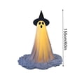 thumbnail image 3 of DAMAI 2PCS Light Up Standing Ghost Decorations,Freestanding Glowing Ghost Figurine With Witch Hat and Adjustable Telescopic Pole,Battery‑Powered Ornament For Porch Yard Garden Lawn Party Display, 3 of 5