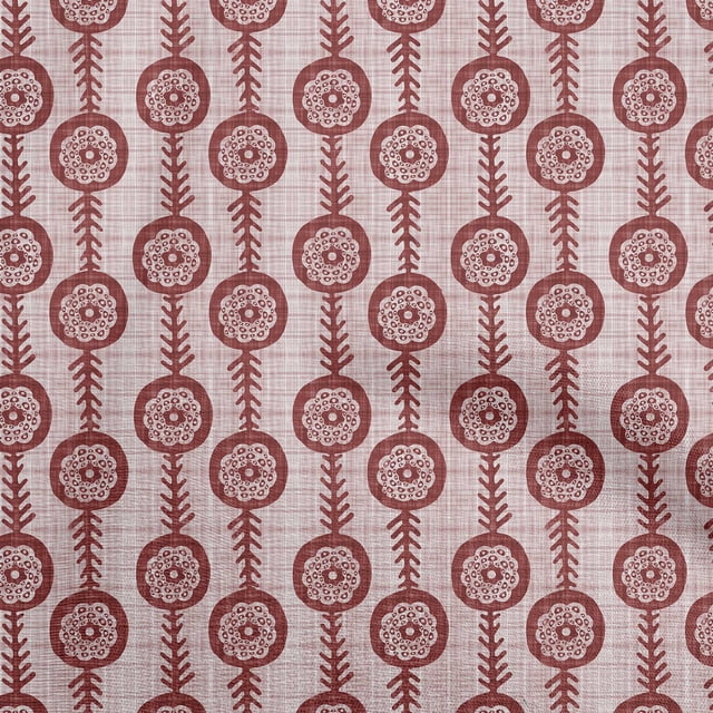 oneOone Rayon Brown Fabric Block Craft Projects Decor Fabric Printed By The Yard 56 Inch Wide