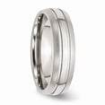thumbnail image 4 of Stainless Steel Grooved 6mm Brushed and Polished Band Size: 12; for Adults and Teens; for Women and Men, 4 of 5