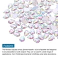 thumbnail image 4 of Uxcell 200Pcs Flat Back Acrylic Teardrop Gems 0.4" x 0.6" Artificial Rhinestones for DIY Crafts Bead Multicolor, 4 of 7