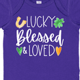 thumbnail image 4 of Inktastic Lucky Blessed and Loved Horseshoe Clover Hearts Boys or Girls Baby Bodysuit, 4 of 5