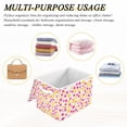thumbnail image 6 of Yayeee Collapsible Cube Storage Bin with Lid Fabric Closet Decorative Basket with Handles, Beige Stars, 6 of 7