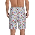 thumbnail image 5 of Salouo Tulips Flowers Pattern Men's Sleep Pajama Shorts,Pajama Bottoms Elastic Waistband Sleep Pajama Short PJ Shorts for Men -Small, 5 of 6