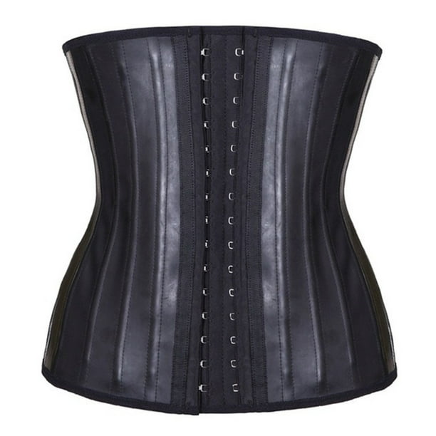 Faja Moldeadora Goma Con Superficie Mate 25 Huesos Abdominal Deportivo (negro L)