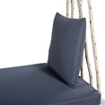 thumbnail image 5 of Patio Wooden Swing Chair with Cushion & Pillows,Acacia Wood Hanging Bench,10.8FT Hemp Ropes, 400lbs Weight Capacity,for Garden, Backyard, Porch, Lawn, 5 of 7