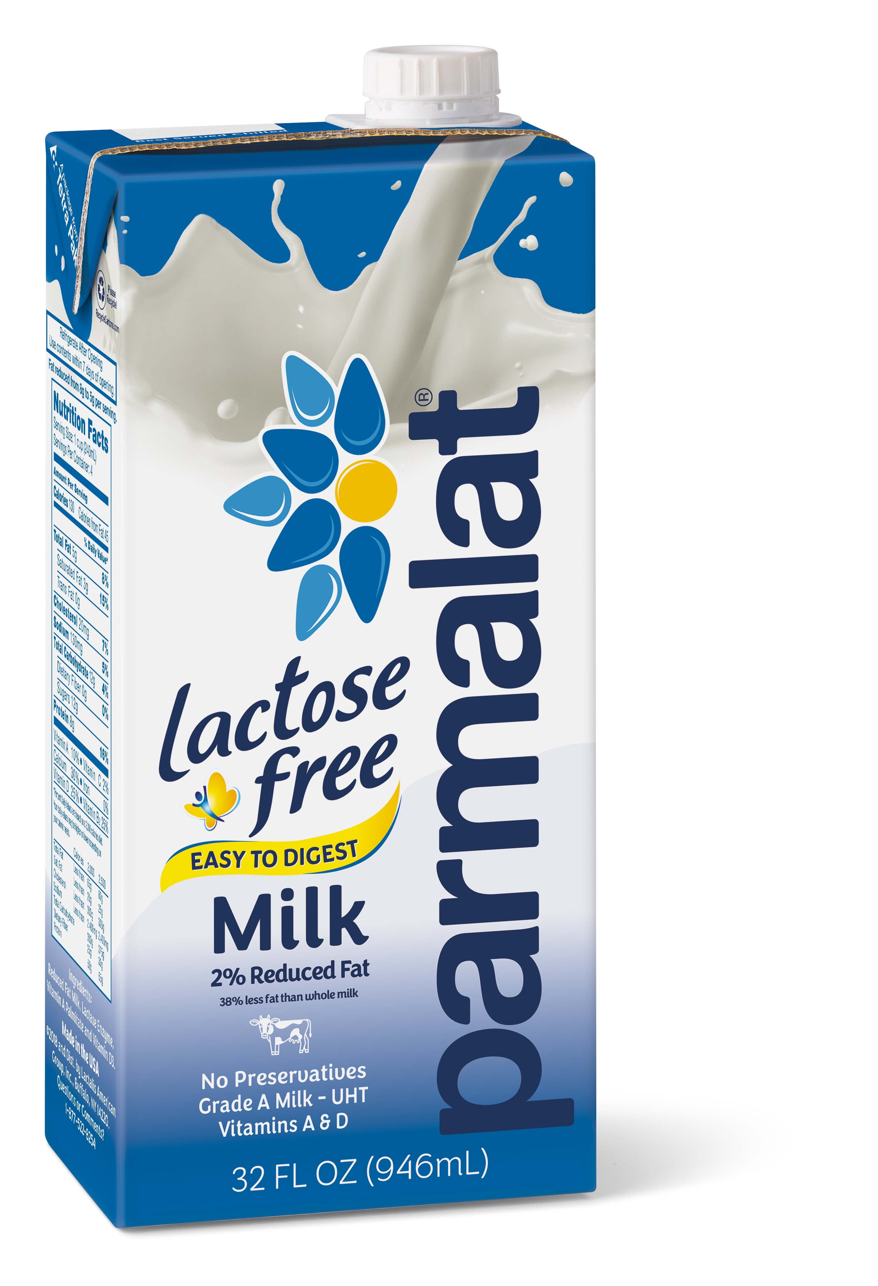 Parmalat Lactose Free 2% Reduced Fat Milk, 32 Fl oz