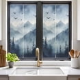 thumbnail image 3 of Blue Mountain Peak Window Privacy Film, Forest Tree Bird Fog Landscape Static Cling UV Sun Blocking Tint Film Heat Control Windows Films for Bedroom Bathroom, Window Stickers 17.7"x39.3", 3 of 8