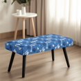 thumbnail image 4 of Whosucclay Blue Dog Paw Bone Print Dining Bench Slipcovers Stretch Bench Protector Kitchen Rectangle Bench Covers for Dining Room, Living Room, Bedroom Washable Bench Chair Slipcovers, 4 of 7