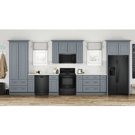 Whirlpool - 28.5 Cu. Ft. Side-by-Side Refrigerator with In-Door-Ice Storage - Black