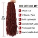 thumbnail image 2 of Hair Soft Locs de ganchillo, 20 cm, 8 paquetes, 350 números sintéticos, para mujer, 2 of 7
